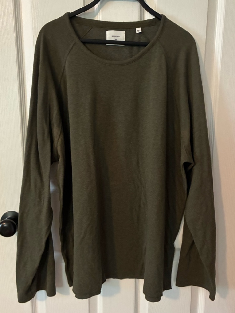 Billy Reid Olive Green Long Sleeve Sweater Sz XXL